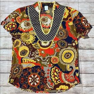 J. Crew Print top Size 10 A42